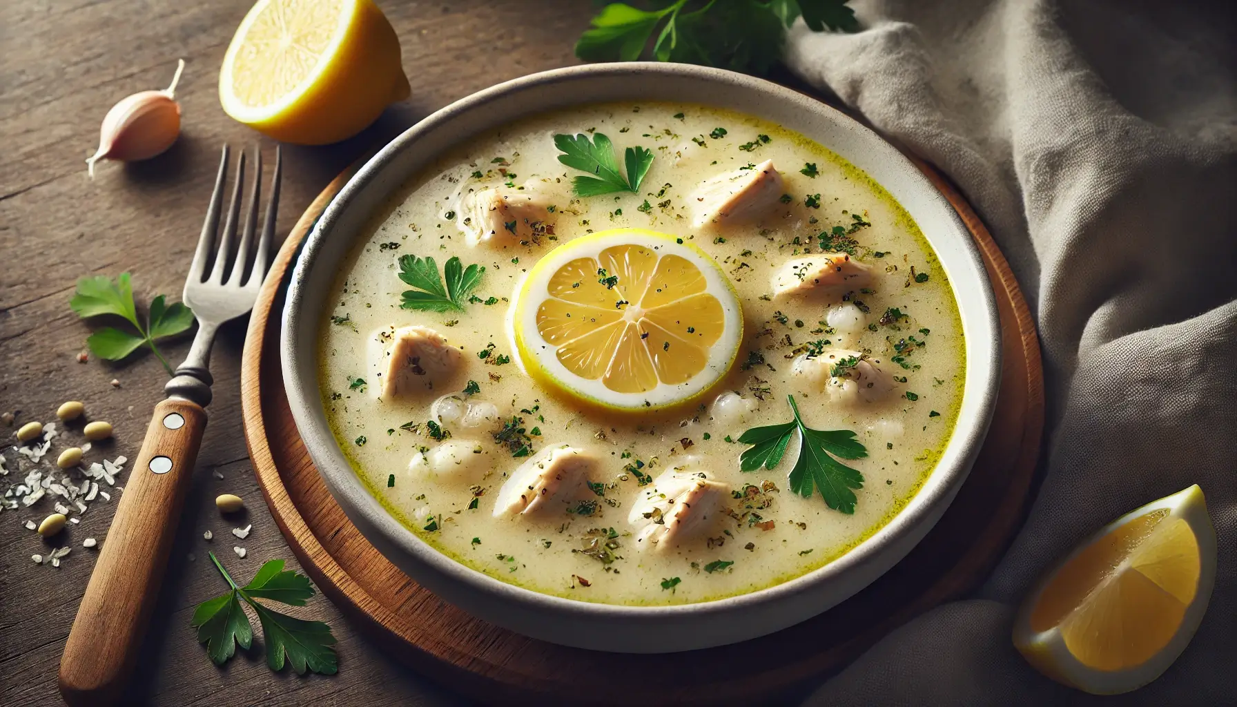 Avgolemono Soup Tarifi (Yunan Limonlu Tavuk Çorbası)