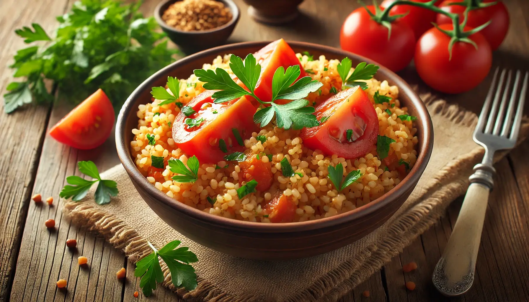 Domatesli Bulgur Pilavı Tarifi