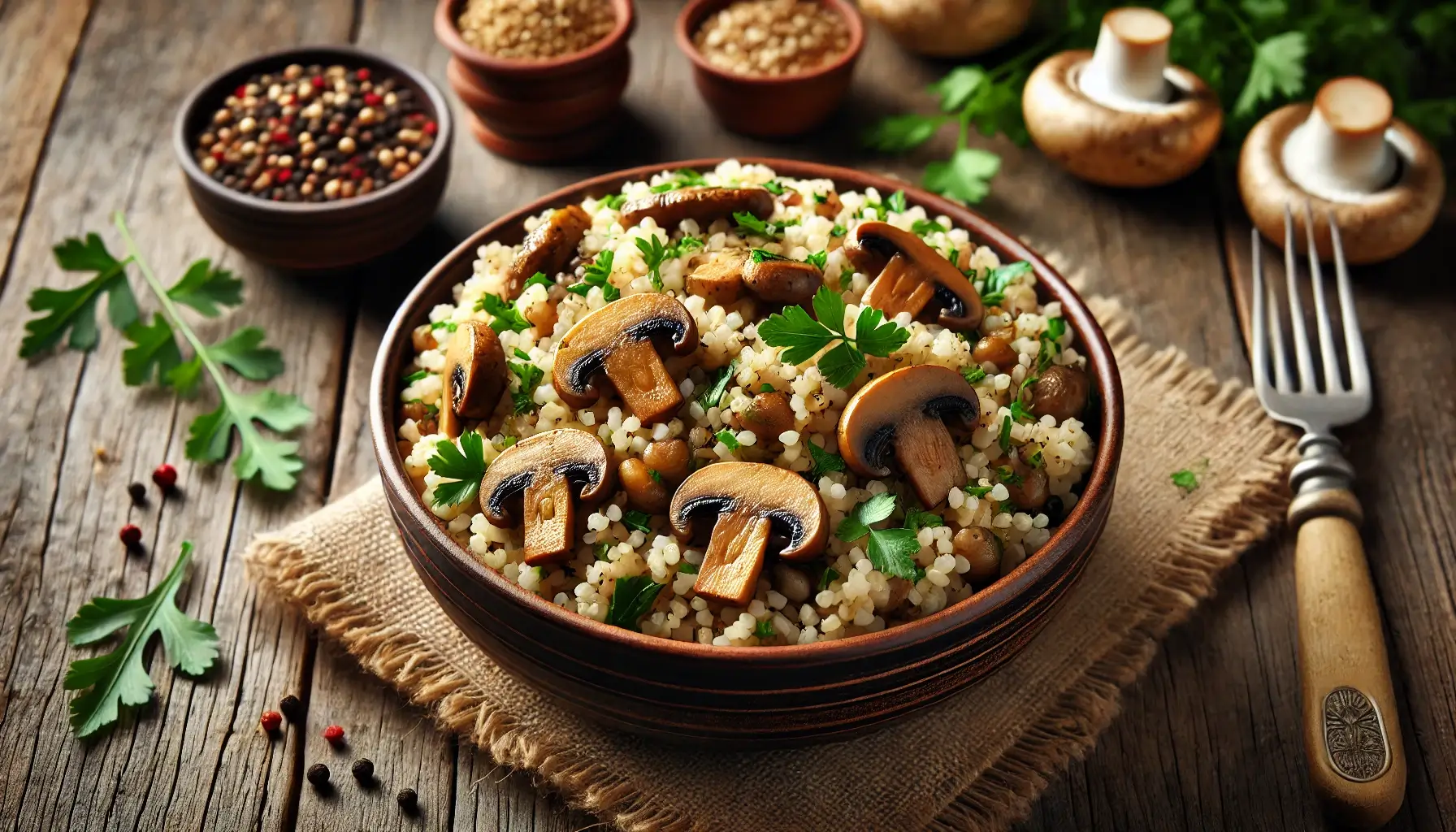 Mantarlı Bulgur Pilavı Tarifi